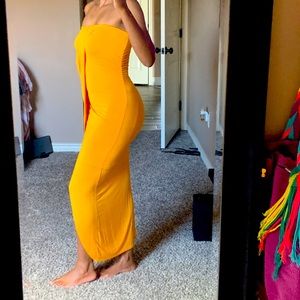 Mustard colored dress